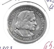 Monedas - America - Estados Unidos - 117 - 1893 - 1/2 dolar - plata