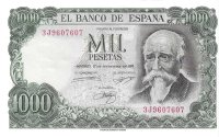 Billetes - EspaÃ±a - Estado EspaÃ±ol (1936 - 1975) - 1000 ptas - 522 - EBC+ - 1971 - Num.ref: 3J9607607