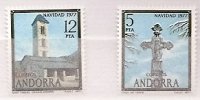 Sellos - Países - Andorra - Correo Español - Series completas - 1977 - 110/111 - **
