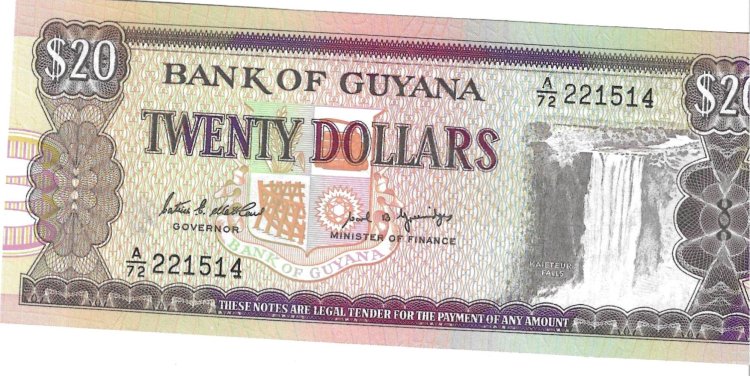 Billetes - America - Guayana - 27 - SC - 1999 - 20 dolares - Num.ref: 221514 - Click en la imagen para cerrar