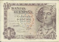 Billetes - España - Estado Español (1936 - 1975) - 1 ptas - 442 - ebc - 19/6/1945 - ref.05423598