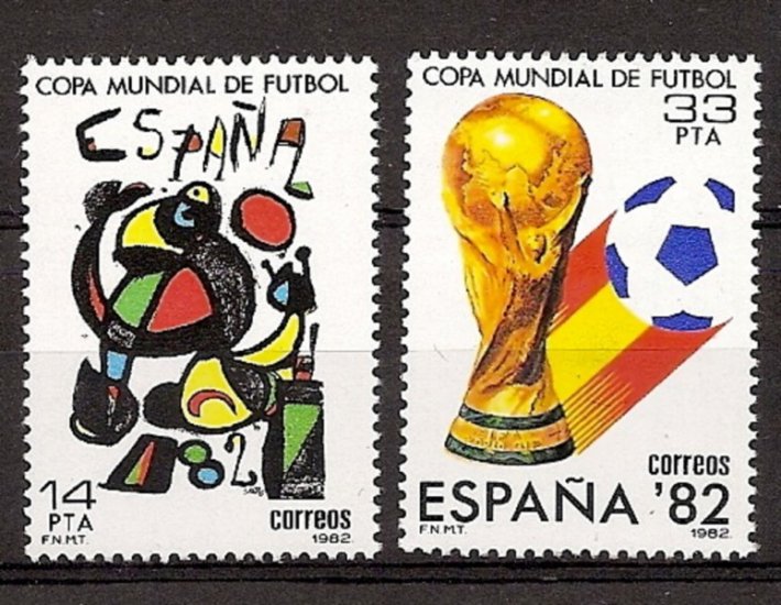 Sellos - Países - España - 2º Cent. (Series Completas) - Juan Carlos I - 1982 - 2644/45 - ** - Click en la imagen para cerrar