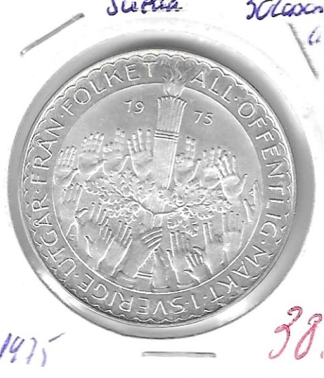 Monedas - Europa - Suecia - 848 - 1975 - 50 coronas - plata - Click en la imagen para cerrar