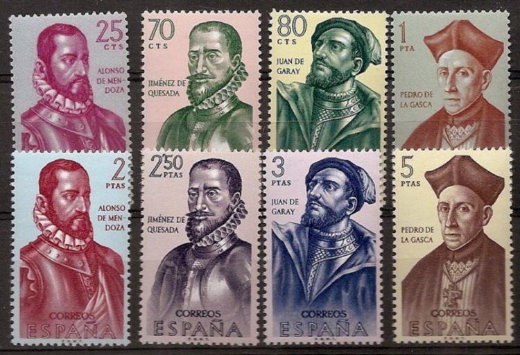 Sellos - Países - España - 2º Cent. (Series Completas) - Estado Español - 1962 - 1454/61 - ** - Click en la imagen para cerrar