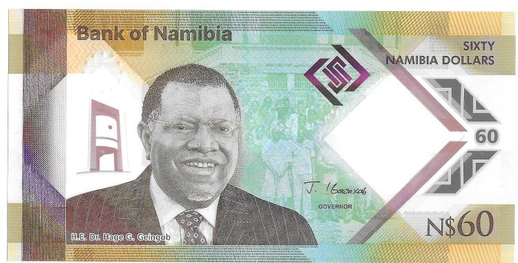 Billetes - Africa - Namibia - 19 - SC - 2025 - 60 dolares - Num.ref: HGG0825790 - Click en la imagen para cerrar