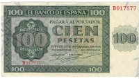 Billetes - EspaÃ±a - Estado EspaÃ±ol (1936 - 1975) - 100 ptas - 464 - MBC - 1936 - Num.ref: B917577