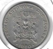 Monedas - Europa - Azores - 44 - 1980 - 100 escudos