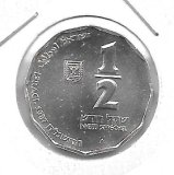 Monedas - Asia - Israel - 180 - 1987 - 1/2 new sheqel - plata