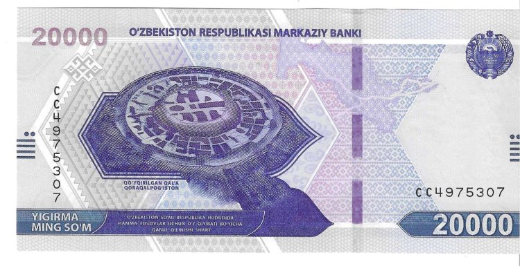 Billetes - Asia - Uzbekistan - 90 - SC - 2022 - 20000 som - Num.ref: CC4975307 - Click en la imagen para cerrar