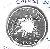 Monedas - America - Canada - 414 - 2001 - dolar - plata
