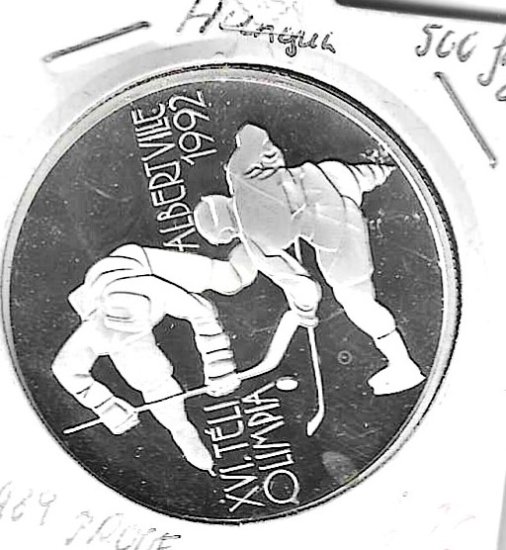 Monedas - Europa - Hungria - 672 - 1989 - 500 forint - plata- PROOF - Click en la imagen para cerrar