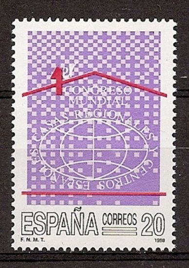 Sellos - Países - España - 2º Cent. (Series Completas) - Juan Carlos I - 1988 - 2959 - ** - Click en la imagen para cerrar
