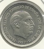 Monedas - España - Estado Español (18-VII-1936 / 20 - 005 pesetas - 320 - Año 1957*71
