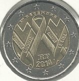 Monedas - Euros - 2E - Francia - Año 2014 - Lucha contra el sida