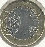Monedas - Euros - 5€ - Finlandia - Año 2015 - Basquet