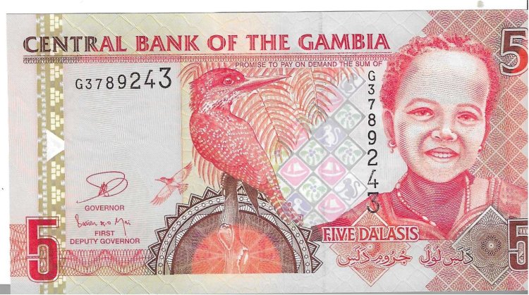 Billetes - Africa - Gambia - 25C - SC - 2006 - 5 dolares - Num.ref: G3789243 - Click en la imagen para cerrar
