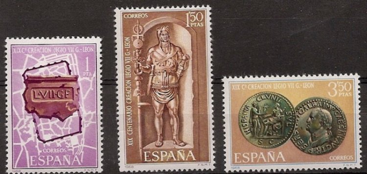 Sellos - Países - España - 2º Cent. (Series Completas) - Estado Español - 1968 - 1871/73 - ** - Click en la imagen para cerrar