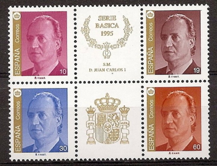 Sellos - Países - España - 2º Cent. (Series Completas) - Juan Carlos I - 1995 - 3378A/81A - ** - Click en la imagen para cerrar