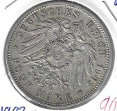 Monedas - Europa - Alemania - 610J - 1903J - 5 marcos - plata - Hamburgo