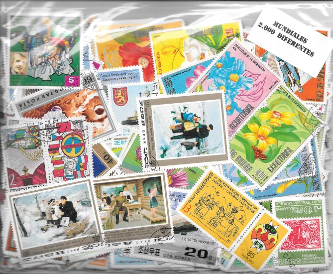 Mundial - 2.000 sellos dif. mundiales - Click en la imagen para cerrar
