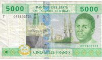 Billetes - Africa - Estados del africa central - 109T - MBC- - 2002 - 5000 francos - Num.ref: 073102721