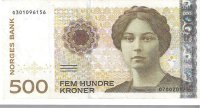 Billetes - Europa - Noruega - 51a - MBC - 1999 - 500 corona - Num.ref: 07002012