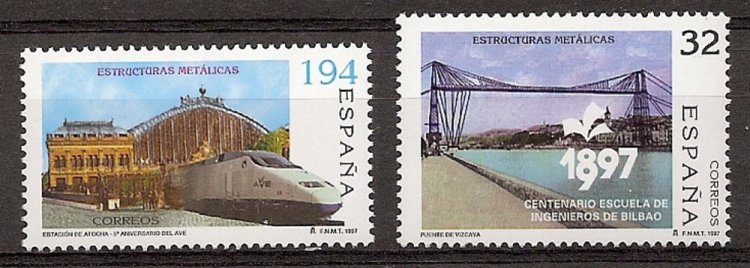 Sellos - Países - España - 2º Cent. (Series Completas) - Juan Carlos I - 1997 - 3479/80 - ** - Click en la imagen para cerrar