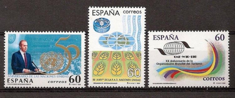 Sellos - Países - España - 2º Cent. (Series Completas) - Juan Carlos I - 1995 - 3382/84 - ** - Click en la imagen para cerrar