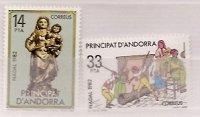 Sellos - Países - Andorra - Correo Español - Series completas - 1982 - 166/67 - **