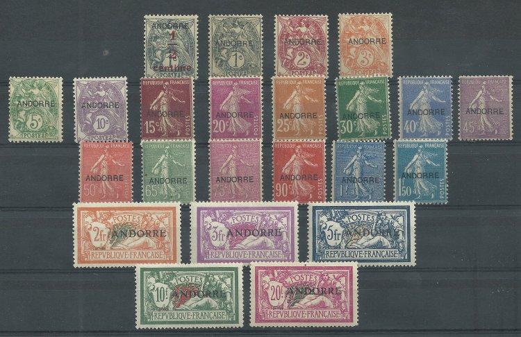 Andorra - Correo Francés - Series completas - ** - 1931 - 1/23 - Nuevos Fijasellos - Click en la imagen para cerrar