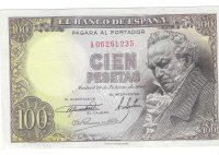 Billetes - EspaÃ±a - Estado EspaÃ±ol (1936 - 1975) - 100 ptas - 488 - EBC+ - 1946 - Num.ref: A06261235