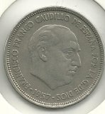 Monedas - España - Estado Español (18-VII-1936 / 20 - 005 pesetas - 318 - Año 1957*69