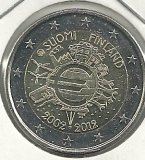 Moneda 2€ - Finlandia - SC - Año 2012 - Decimo aniversario del euro