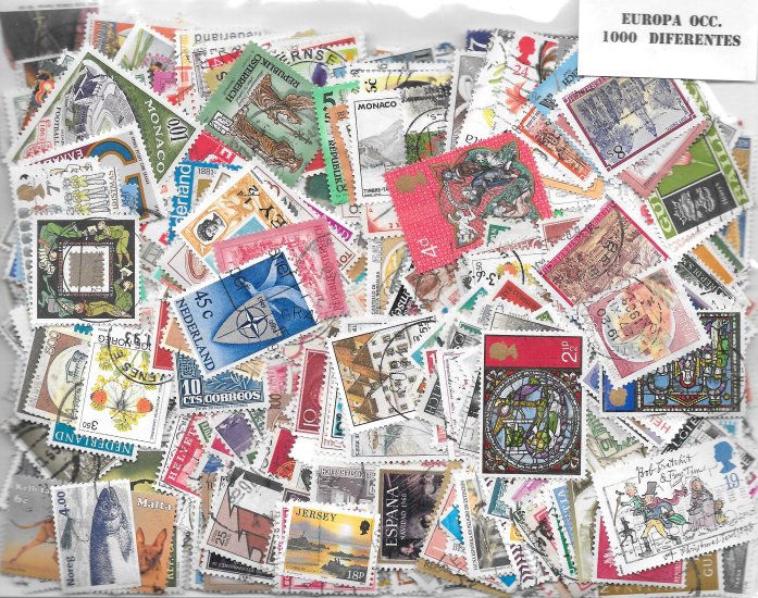 Continentes - Europa Occidental - 1000 sellos diferentes - Click en la imagen para cerrar