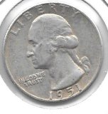 Monedas - America - Estados Unidos - 164 - Año 1951 - 25 Ctv
