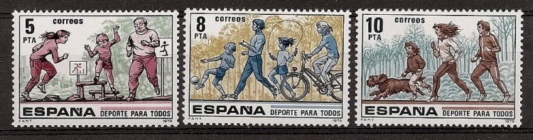 Sellos - Países - España - 2º Cent. (Series Completas) - Juan Carlos I - 1979 - 2516/18 - ** - Click en la imagen para cerrar