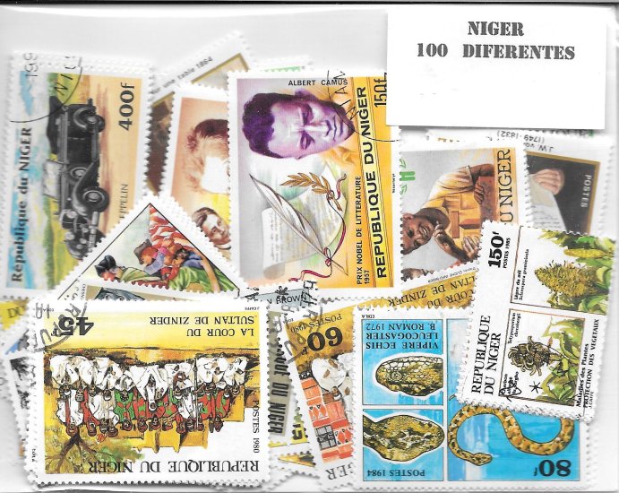 Paises - Africa - Niger - 100 sellos diferentes - Click en la imagen para cerrar