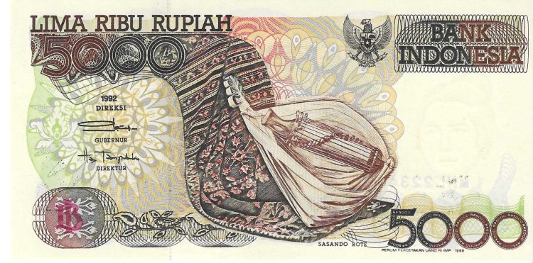 Billetes - Asia - Indonesia - 130 - SC - 1992 - 5000 rupias - Num.ref: 223436 - Click en la imagen para cerrar