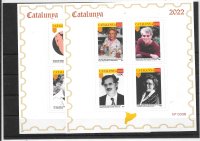 Sellos - Pruebas Filatelicas de Catalunya - Año 2022 - 2HB Pruebas en color - Personajes