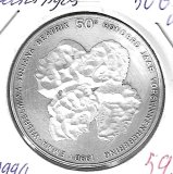 Monedas - Europa - Holanda - 214 - 1990 - 50 gulden - plata