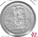 Monedas - America - Canada - 55 - 1958 - dolar - plata
