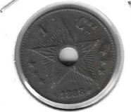Monedas - Africa - Congo - 1 - 1888 - ct - Estado Libre del Congo