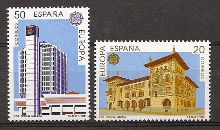 Sellos - Países - España - 2º Cent. (Series Completas) - Juan Carlos I - 1990 - 3058/59 - ** - Click en la imagen para cerrar