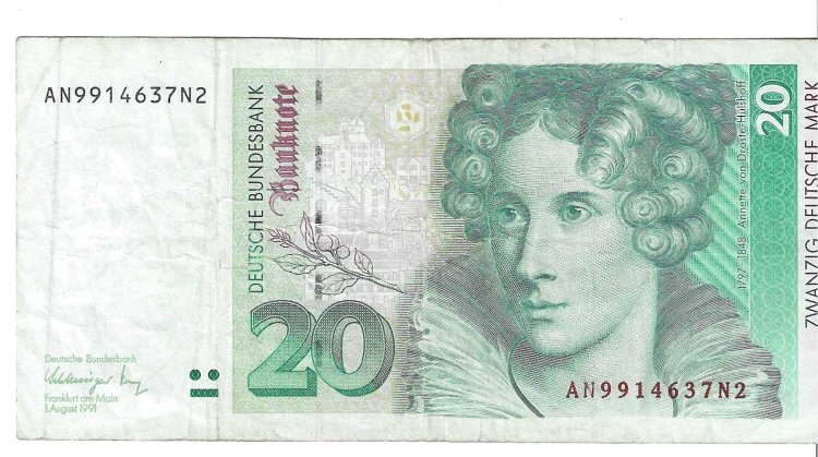 Billetes - Europa - Alemania - 39 - MBC - 1991 - 20 marcos - Num.ref: AN9914637N2 - Click en la imagen para cerrar