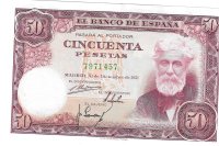 Billetes - EspaÃ±a - Estado EspaÃ±ol (1936 - 1975) - 50 ptas - 482 - EBC+ - 1951 - Num.ref: 7971457 sin serie