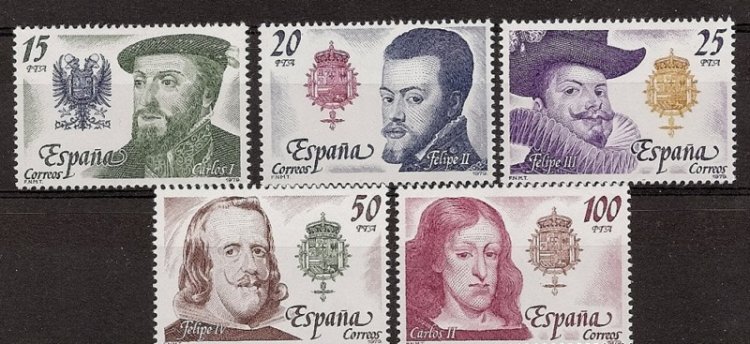 Sellos - Países - España - 2º Cent. (Series Completas) - Juan Carlos I - 1979 - 2552/56 - ** - Click en la imagen para cerrar