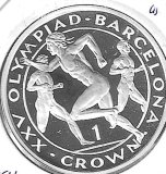 Monedas - Europa - Gibraltar - 68 - 1991 - crown - plata