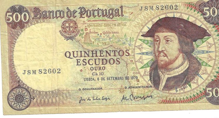 Billetes - Europa - Portugal - 170 - MBC - 1979 - 500 escudos - Num.ref: JSM82602 - Click en la imagen para cerrar