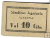 Monedas - Fichas Cooperativas y vales - - Ginestar - Sindicato Agricola - 10 ct