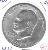 Monedas - America - Estados Unidos - 203a - 1971 - dolar - plata